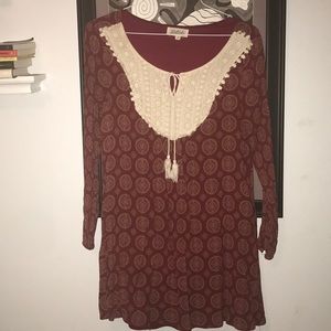 Embroidered Tunic/Mini Dress
